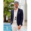 imageCOOFANDY Mens Blazer Casual Sport Coats Slim Fit One Button Suit Jacket Lightweight Sports JacketNavy Blue