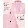 imageCOOFANDY Mens Blazer Casual Sport Coats Slim Fit One Button Suit Jacket Lightweight Sports JacketPink