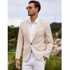 imageCOOFANDY Mens Blazer Casual Sport Coats Slim Fit One Button Suit Jacket Lightweight Sports JacketPlaid Blazer  Beige
