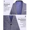 imageCOOFANDY Mens Blazer Casual Sport Coats Slim Fit One Button Suit Jacket Lightweight Sports JacketPlaid Blazer  Blue