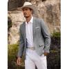 imageCOOFANDY Mens Blazer Casual Sport Coats Slim Fit One Button Suit Jacket Lightweight Sports JacketPlaid Blazer  Dark Gray