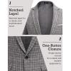 imageCOOFANDY Mens Blazer Casual Sport Coats Slim Fit One Button Suit Jacket Lightweight Sports JacketPlaid Blazer  Grey
