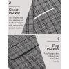 imageCOOFANDY Mens Blazer Casual Sport Coats Slim Fit One Button Suit Jacket Lightweight Sports JacketPlaid Blazer  Grey