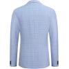 imageCOOFANDY Mens Blazer Casual Sport Coats Slim Fit One Button Suit Jacket Lightweight Sports JacketPlaid Blazer  Light Blue