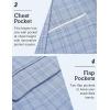 imageCOOFANDY Mens Blazer Casual Sport Coats Slim Fit One Button Suit Jacket Lightweight Sports JacketPlaid Blazer  Light Blue