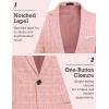 imageCOOFANDY Mens Blazer Casual Sport Coats Slim Fit One Button Suit Jacket Lightweight Sports JacketPlaid Blazer  Light Red