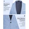 imageCOOFANDY Mens Blazer Casual Sport Coats Slim Fit One Button Suit Jacket Lightweight Sports JacketPlaid Blazer  Sky Blue