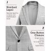 imageCOOFANDY Mens Blazer Casual Sport Coats Slim Fit One Button Suit Jacket Lightweight Sports JacketPlaid Blazer Light Grey