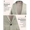 imageCOOFANDY Mens Blazer Casual Sport Coats Slim Fit One Button Suit Jacket Lightweight Sports JacketPlaid Blazer Light Khaki
