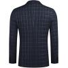 imageCOOFANDY Mens Blazer Casual Sport Coats Slim Fit One Button Suit Jacket Lightweight Sports JacketPlaid Blazer Navy Blue