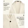 imageCOOFANDY Mens Blazer Casual Sport Coats Slim Fit One Button Suit Jacket Lightweight Sports JacketPlain Color  Beige