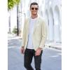 imageCOOFANDY Mens Blazer Casual Sport Coats Slim Fit One Button Suit Jacket Lightweight Sports JacketPlain Color  Beige
