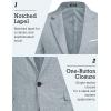 imageCOOFANDY Mens Blazer Casual Sport Coats Slim Fit One Button Suit Jacket Lightweight Sports JacketSilver Gray