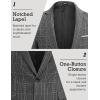 imageCOOFANDY Mens Blazer Casual Sport Coats Slim Fit One Button Suit Jacket Lightweight Sports JacketSmall Plaid  Black