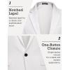 imageCOOFANDY Mens Blazer Casual Sport Coats Slim Fit One Button Suit Jacket Lightweight Sports JacketWhite