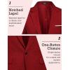 imageCOOFANDY Mens Blazer Casual Sport Coats Slim Fit One Button Suit Jacket Lightweight Sports JacketWine Red