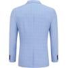 imageCOOFANDY Mens Blazer Casual Sport Coats Two Buttons Lightweight Suit JacketCheckered Blazer  Clear Blue