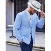 imageCOOFANDY Mens Blazer Casual Sport Coats Two Buttons Lightweight Suit JacketCheckered Blazer  Clear Blue