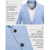 imageCOOFANDY Mens Blazer Casual Sport Coats Two Buttons Lightweight Suit JacketCheckered Blazer  Clear Blue