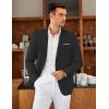 imageCOOFANDY Mens Blazer Casual Two Buttons Sport Coat Slim Fit Lightweight Suit JacketsBlack