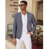imageCOOFANDY Mens Blazer Casual Two Buttons Sport Coat Slim Fit Lightweight Suit JacketsBlue Purple