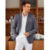 imageCOOFANDY Mens Blazer Casual Two Buttons Sport Coat Slim Fit Lightweight Suit JacketsBlue Purple