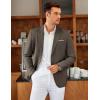 imageCOOFANDY Mens Blazer Casual Two Buttons Sport Coat Slim Fit Lightweight Suit JacketsBrown