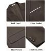 imageCOOFANDY Mens Blazer Casual Two Buttons Sport Coat Slim Fit Lightweight Suit JacketsBrown