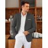 imageCOOFANDY Mens Blazer Casual Two Buttons Sport Coat Slim Fit Lightweight Suit JacketsDark Grey