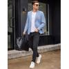 imageCOOFANDY Mens Blazer Casual Two Buttons Sport Coat Slim Fit Lightweight Suit JacketsLight Blue