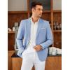 imageCOOFANDY Mens Blazer Casual Two Buttons Sport Coat Slim Fit Lightweight Suit JacketsLight Blue