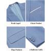 imageCOOFANDY Mens Blazer Casual Two Buttons Sport Coat Slim Fit Lightweight Suit JacketsLight Blue