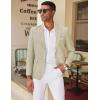 imageCOOFANDY Mens Blazer Casual Two Buttons Sport Coat Slim Fit Lightweight Suit JacketsLight Khaki