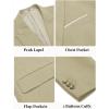 imageCOOFANDY Mens Blazer Casual Two Buttons Sport Coat Slim Fit Lightweight Suit JacketsLight Khaki