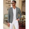 imageCOOFANDY Mens Blazer Casual Two Buttons Sport Coat Slim Fit Lightweight Suit JacketsLinen Grey