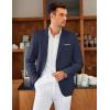 imageCOOFANDY Mens Blazer Casual Two Buttons Sport Coat Slim Fit Lightweight Suit JacketsNavy Blue