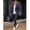 imageCOOFANDY Mens Blazer Casual Two Buttons Sport Coat Slim Fit Lightweight Suit JacketsNavy Blue
