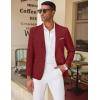 imageCOOFANDY Mens Blazer Casual Two Buttons Sport Coat Slim Fit Lightweight Suit JacketsRed