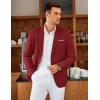 imageCOOFANDY Mens Blazer Casual Two Buttons Sport Coat Slim Fit Lightweight Suit JacketsRed