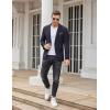 imageCOOFANDY Mens Blazer Sport Coats Casual Slim Fit Suit Jacket Business One Button BlazersBlue