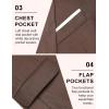 imageCOOFANDY Mens Blazer Sport Coats Casual Slim Fit Suit Jacket Business One Button BlazersBrown