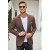 imageCOOFANDY Mens Blazer Sport Coats Casual Slim Fit Suit Jacket Business One Button BlazersBrown