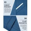 imageCOOFANDY Mens Blazer Sport Coats Casual Slim Fit Suit Jacket Business One Button BlazersDark Blue