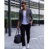 imageCOOFANDY Mens Blazer Sport Coats Casual Slim Fit Suit Jacket Business One Button BlazersGrey
