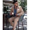 imageCOOFANDY Mens Blazer Sport Coats Casual Slim Fit Suit Jacket Business One Button BlazersKhaki