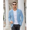 imageCOOFANDY Mens Blazer Sport Coats Casual Slim Fit Suit Jacket Business One Button BlazersLight Blue