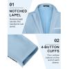 imageCOOFANDY Mens Blazer Sport Coats Casual Slim Fit Suit Jacket Business One Button BlazersLight Blue