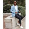 imageCOOFANDY Mens Blazer Sport Coats Casual Slim Fit Suit Jacket Business One Button BlazersLight Blue
