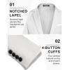 imageCOOFANDY Mens Blazer Sport Coats Casual Slim Fit Suit Jacket Business One Button BlazersWhite