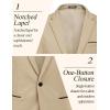 imageCOOFANDY Mens Casual Blazer Jacket Slim Fit Sports Coat Business Suit Jackets One ButtonApricot